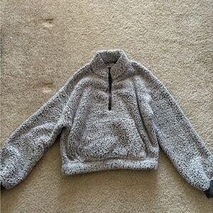 Hippie Rose Soft Gray Fleece Jacket